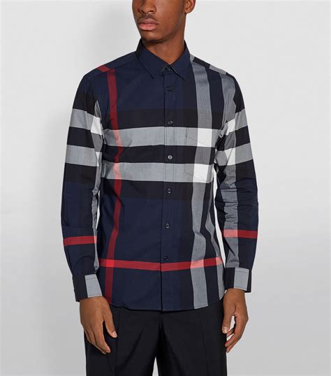 burberry poplin shirt|Burberry Check Stretch Poplin Shirt .